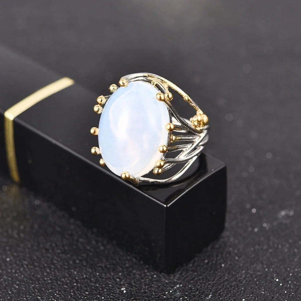 Anillo con Piedra Natural Piedra de Luna