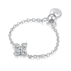 Anillo con Trébol de 4 Hojas en Circonita