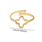 Anillo con Trébol de 4 Hojas para Mujer