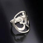Anillo Budista Om Tibetano Sello para Hombre y Mujer en Plata