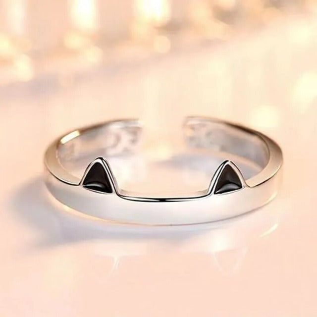 Anillo Cariño Gato Orejas negras