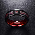 Anillo Celta para Hombre rojo