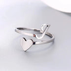 Anillo Corazón Inicial Plata J