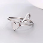 Anillo Corazón Inicial Plata L