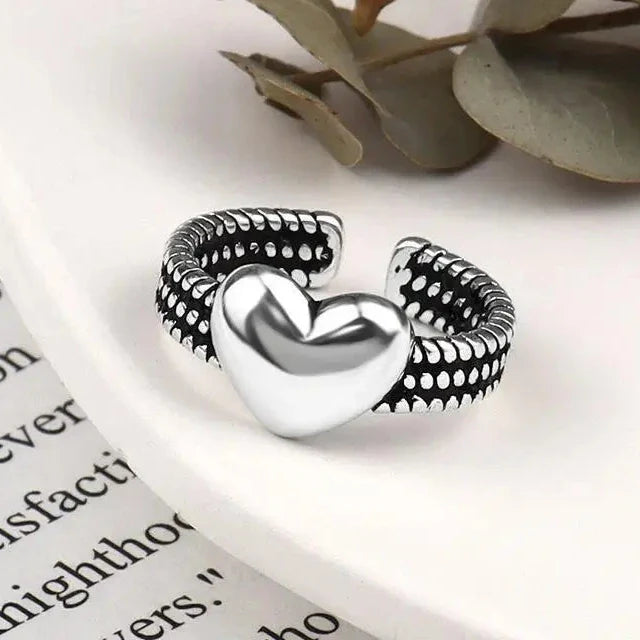 Anillo Retro Corazón para Mujer