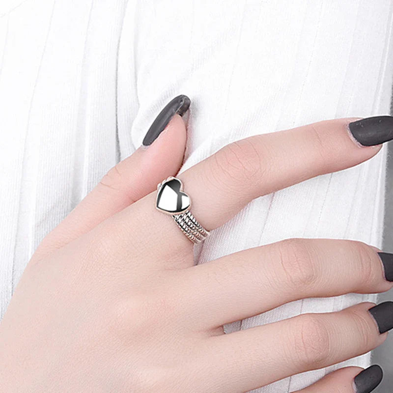 Anillo Retro Corazón para Mujer