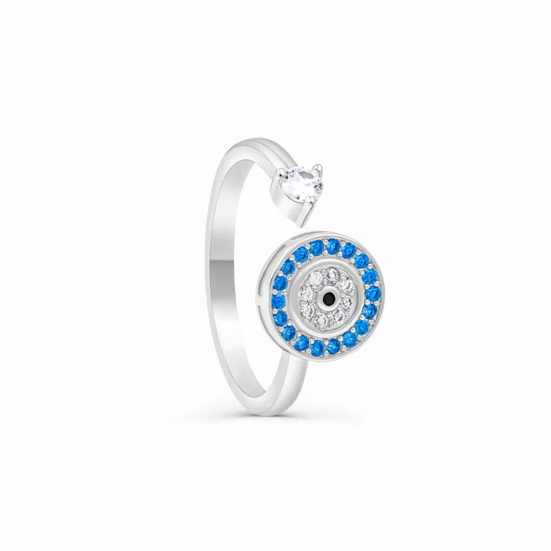 Anillo Contra la Ansiedad Ojo Azul Griego Turco Matiasma Mataki