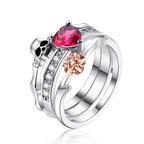 Anillo de Calavera de Plata para Mujer