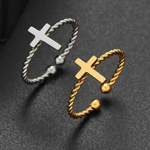 Anillo Cruz Entrelazada