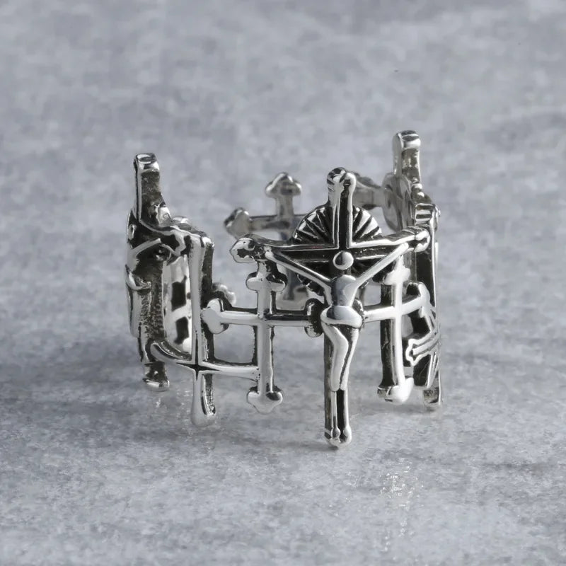 Anillo Cruz de Jesús para Mujer