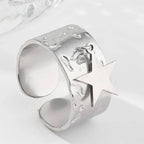 Anillo de Encanto Estrella para Mujer plata