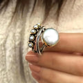 Anillo de Estilo Vintage con Perla