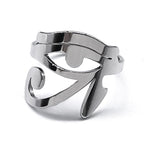 Anillo Egipto Ojo de Horus Oudjat Hechicería plata