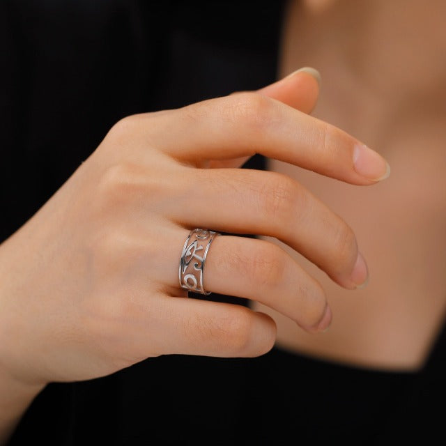 Anillo Egipcio para Mujer Ojo de Horus en plata