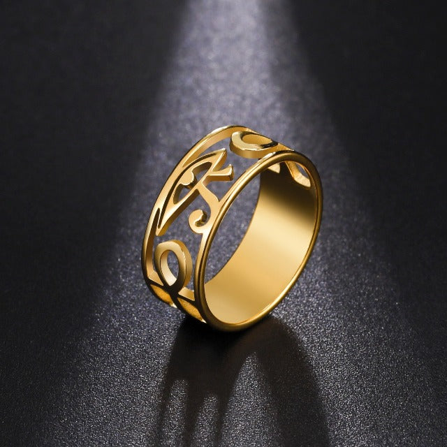 Anillo Egipcio para Mujer Ojo de Horus en oro