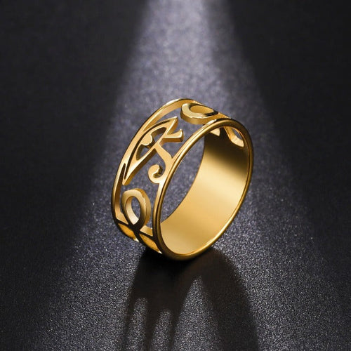 Anillo Egipcio para Mujer Ojo de Horus en oro
