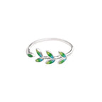 Anillo Elegante con Hoja de Laurel