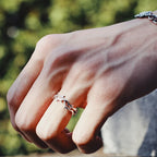 Anillo de Ramas de Coral Plateado