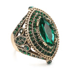 Anillo con Cristal Verde