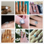 Anillo de Zirconia en forma de Gota de Agua