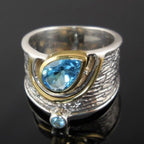 Anillo Étnico de Plata y Piedra