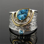 Anillo Étnico de Plata y Piedra