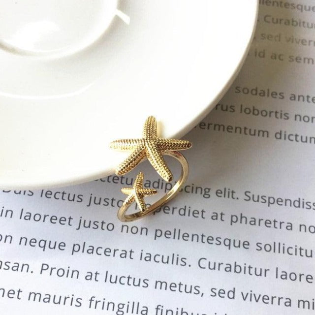 Anillo Estrella de Mar oro