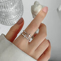 Anillo de Mujer Cruz Anillo Cristiano plata