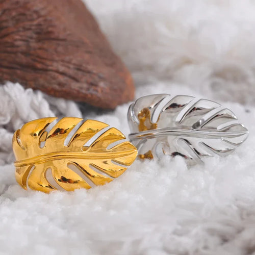 Anillo Hoja de Palma oro