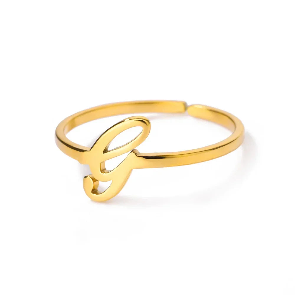 Anillo fino personalizado con inicial g