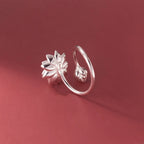 Anillo Flor de Loto Blanca para Mujer