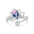 Anillo Flor de Loto en Cristal