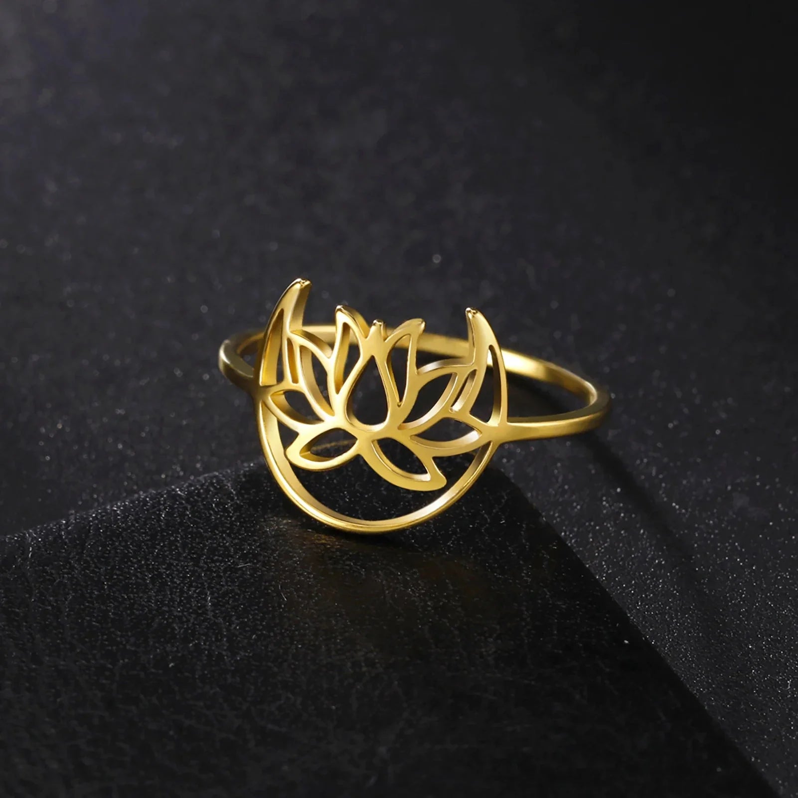 Anillo Flor de Loto Zen para Mujer en oro