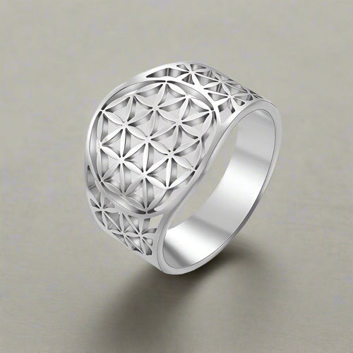 Anillo Flor de la Vida para Mujer Plata 
