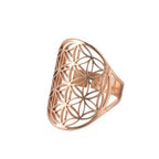 Anillo Flor de la Vida Dawapara Mandala oro