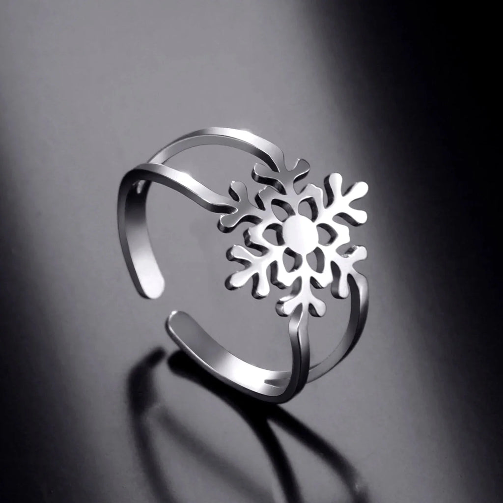 Anillo Copo de Nieve para Mujer en Plata