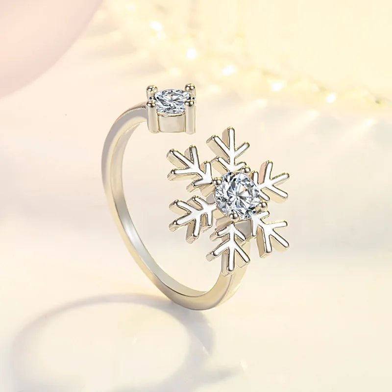 Anillo Copo de Nieve para Mujer en Plata