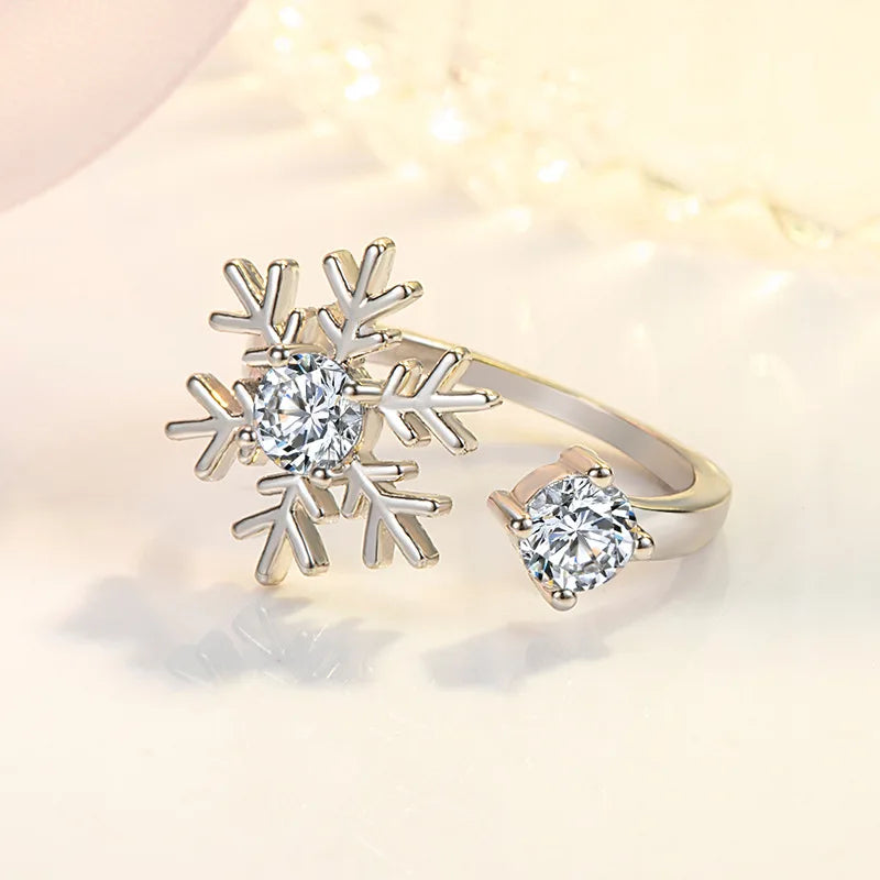 Anillo Copo de Nieve para Mujer en Plata