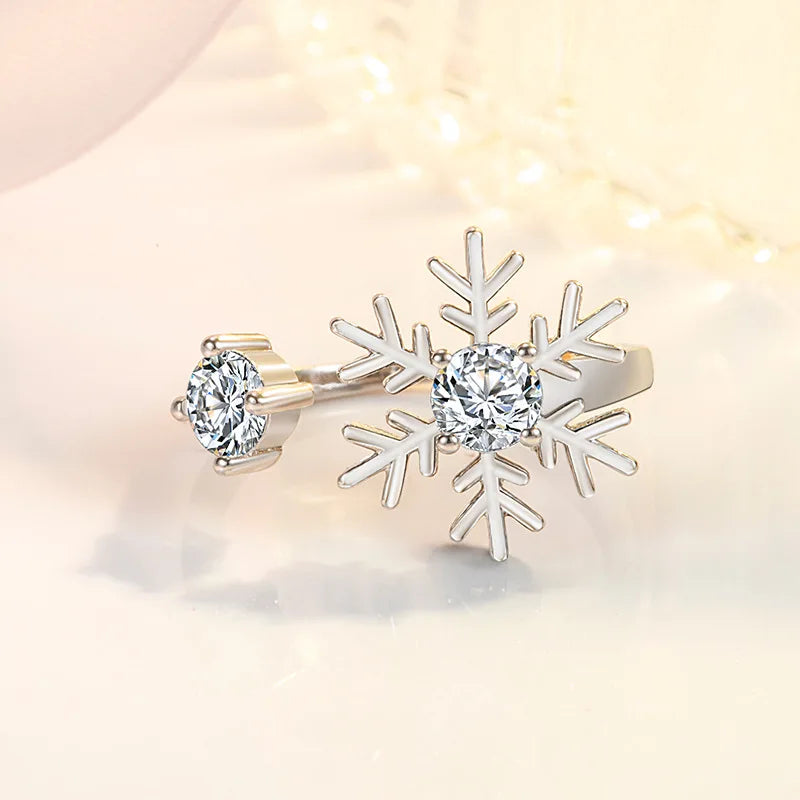 Anillo Copo de Nieve para Mujer en Plata