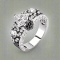 Anillo Gótico para Mujer negro