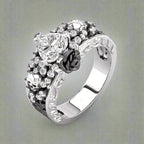 Anillo Gótico para Mujer negro