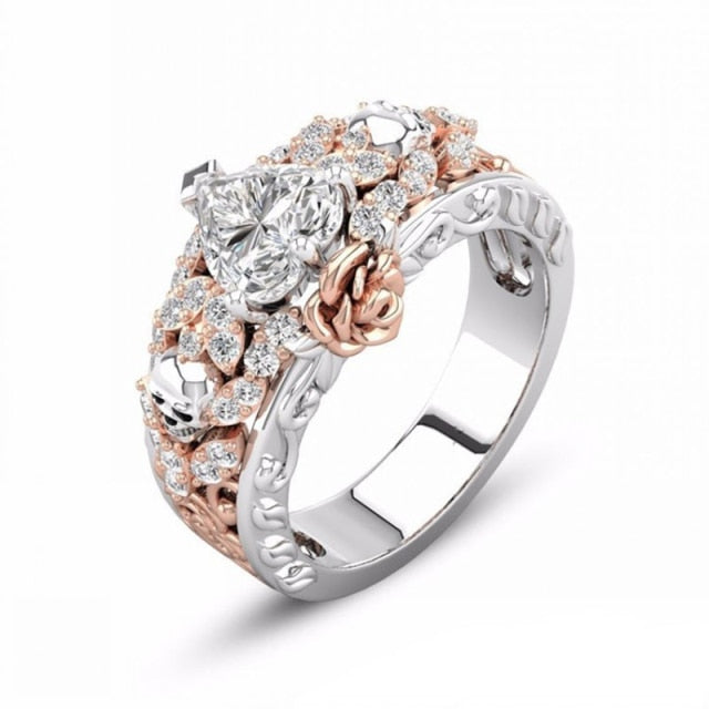 Anillo Gótico para Mujer en oro rosa