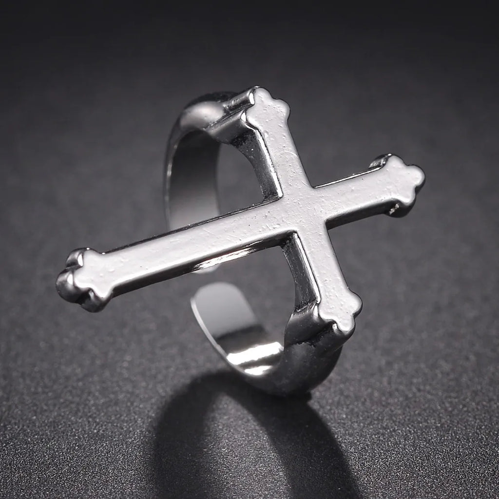 Anillo para Hombre Sello Cruz Cristiana plata