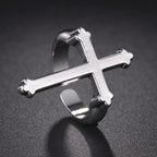 Anillo para Hombre Sello Cruz Cristiana plata