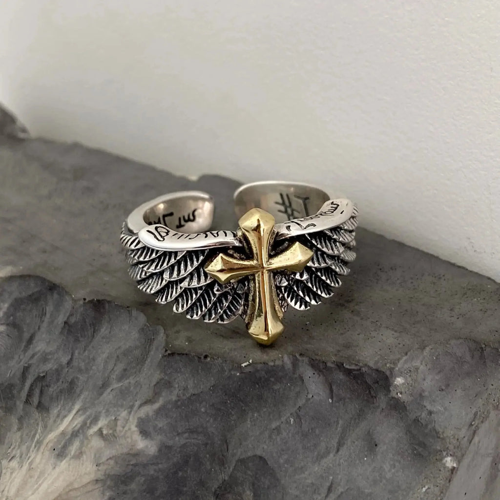 Anillo de Hombre Cruz Anillo Cristiano