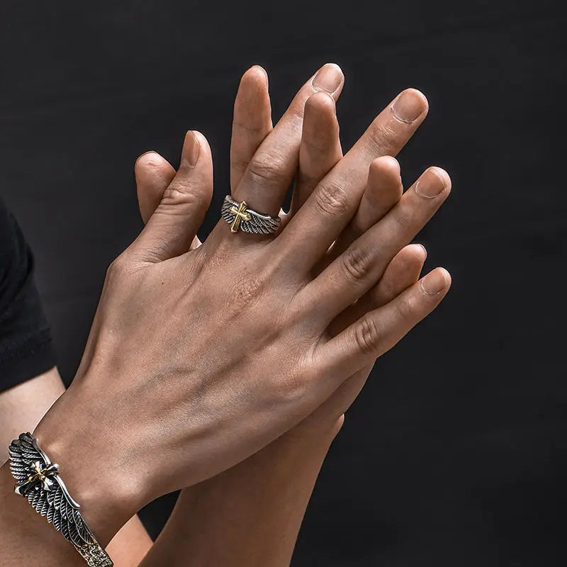 Anillo de Hombre Cruz Anillo Cristiano