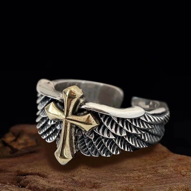 Anillo de Hombre Cruz Anillo Cristiano