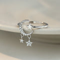 Anillo Luna y Estrella para Mujer Anillo Astros