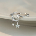 Anillo Luna y Estrella para Mujer Anillo Astros