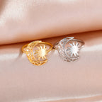 Anillo Luna y Sol de oro
